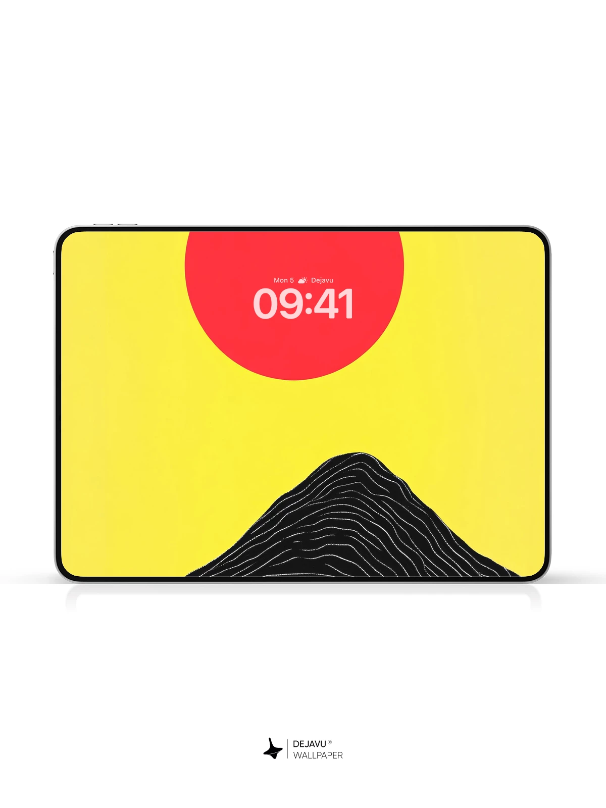 Minimalist Mountain and Sun Wallpaper 4K for iPhone Lock Screen