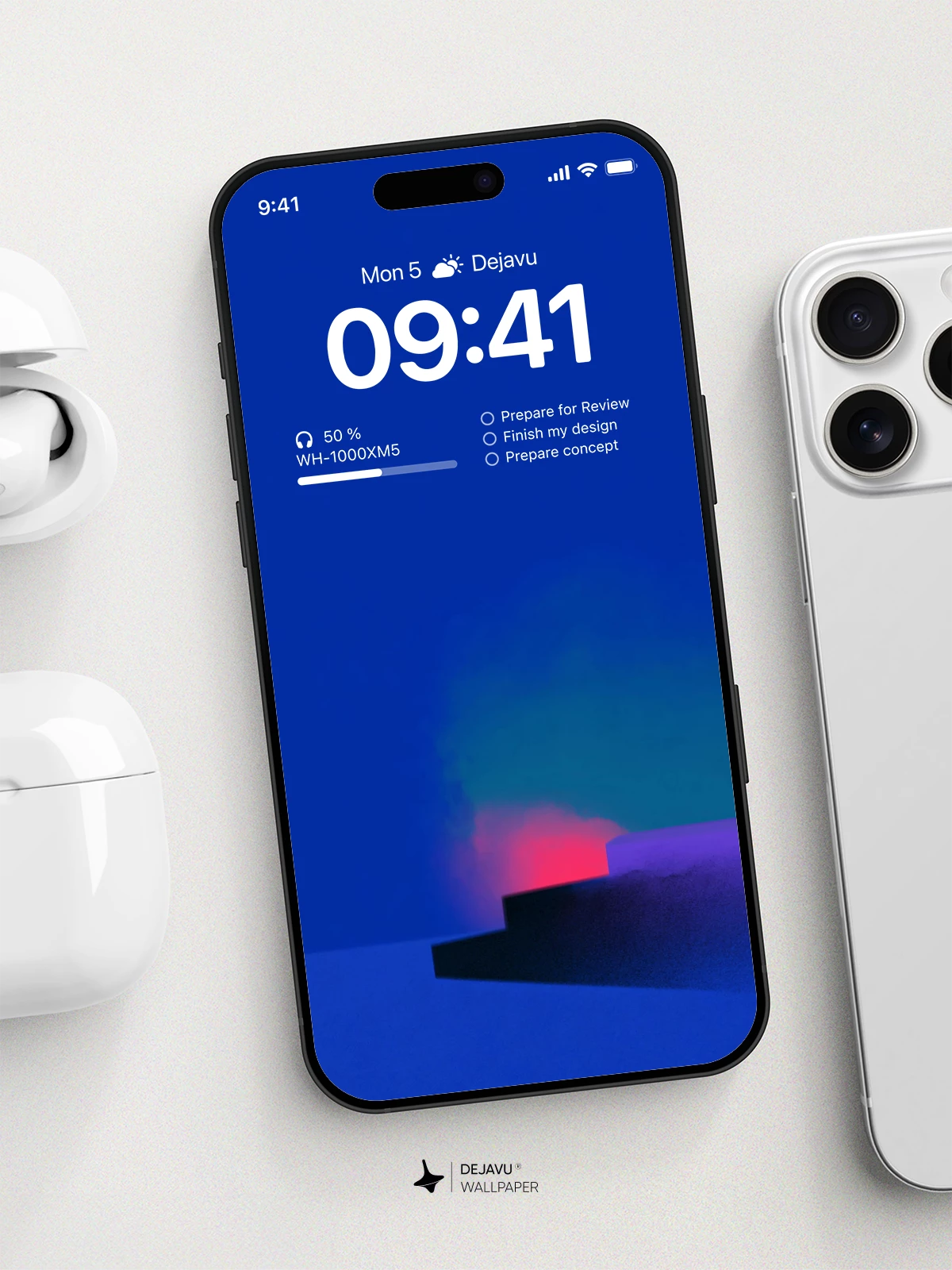Blue Gradient Wallpaper 4K for iPhone Lock Screen