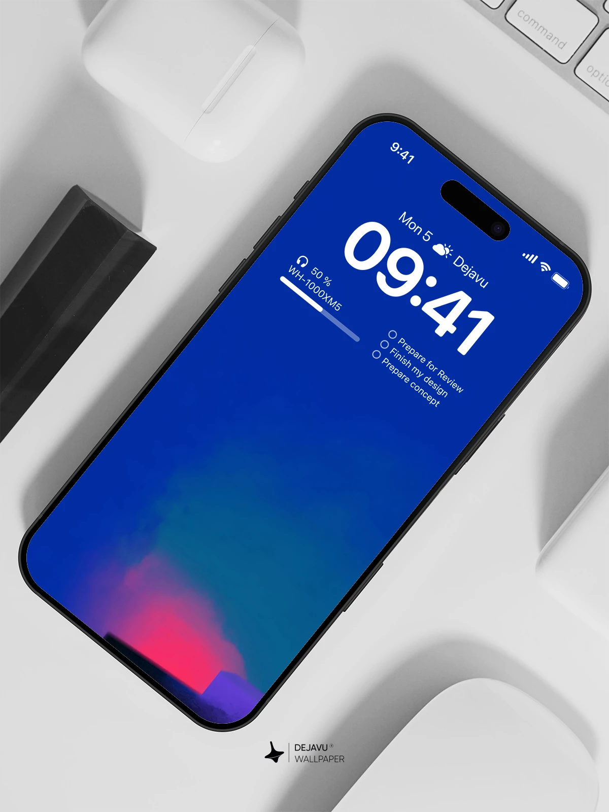 Blue Gradient Wallpaper 4K for iPhone Lock Screen