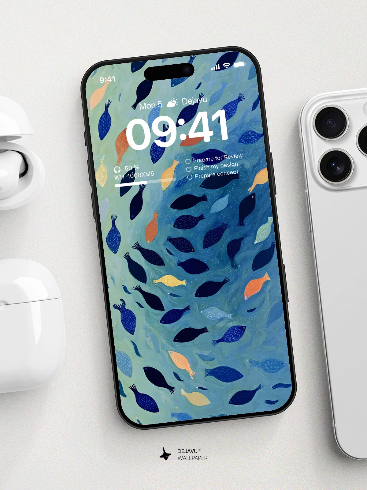 School of Fish Wallpaper 4K for iPhone Lock Screen