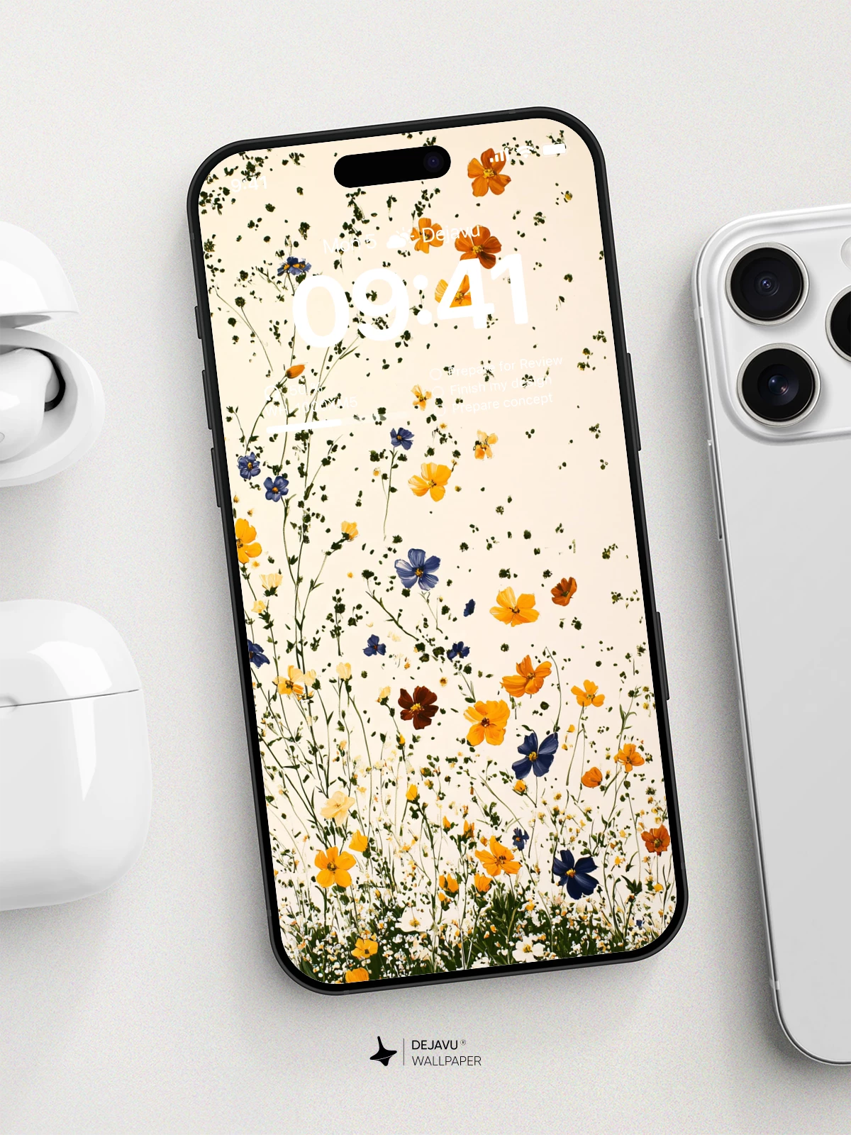 Yellow and Blue Flowers Wallpaper 4K for iPhone Lock Screen
