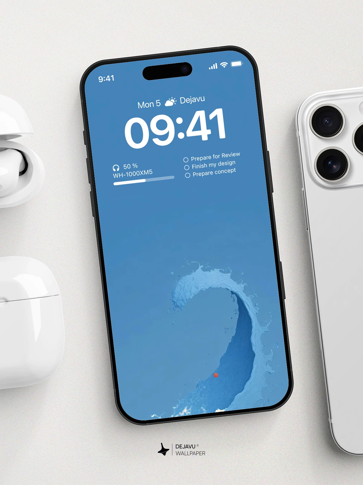 Blue Ocean Wave Wallpaper 4K for iPhone Lock Screen