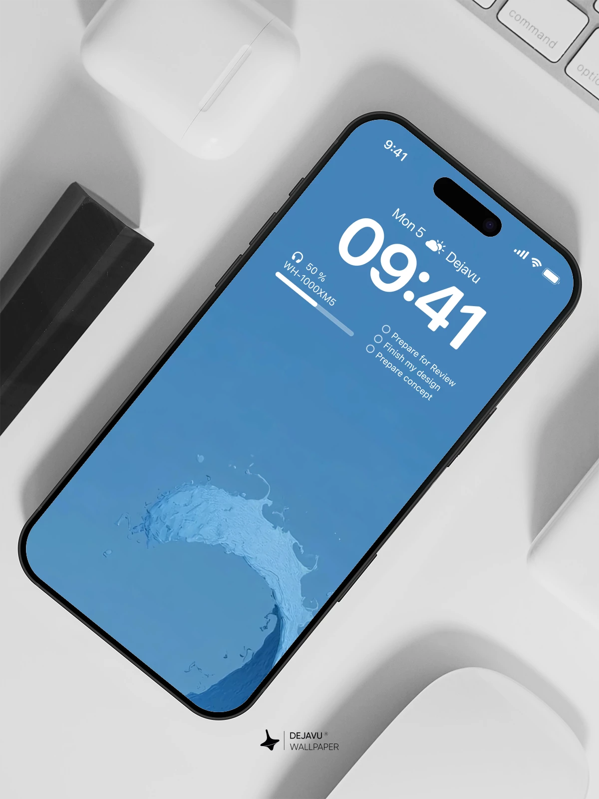 Blue Ocean Wave Wallpaper 4K for iPhone Lock Screen