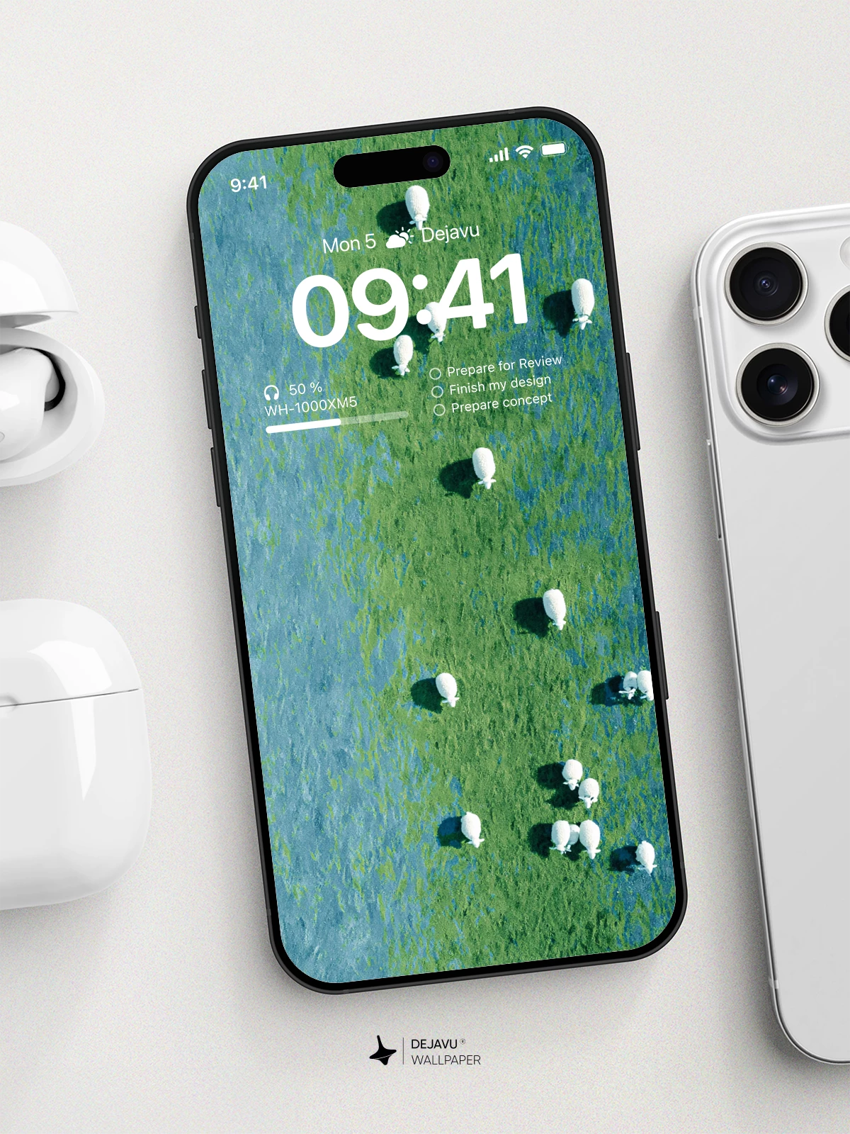 Aerial Sheep Wallpaper 4K for iPhone Lock Screen