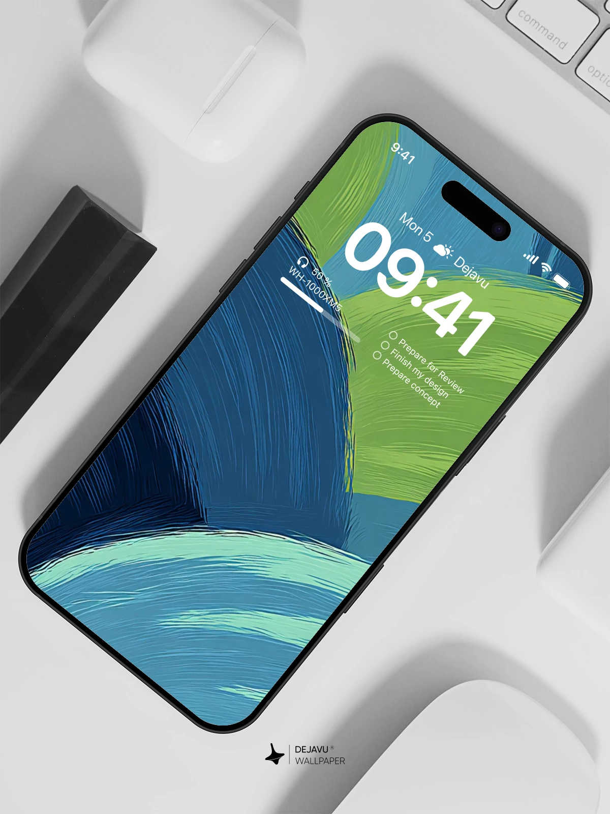Blue and Green Abstract Wallpaper 4K for Mobile Background