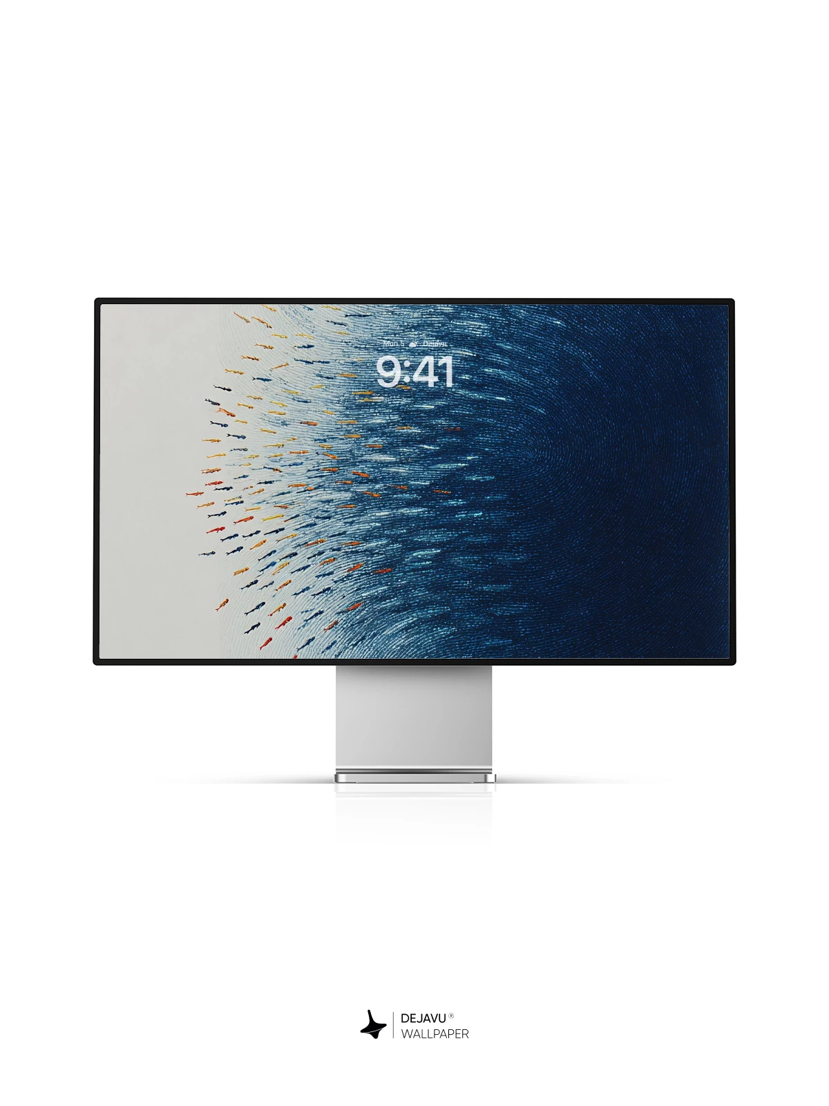 Fish School in Ocean Blue 4K Wallpaper for Mobile Background