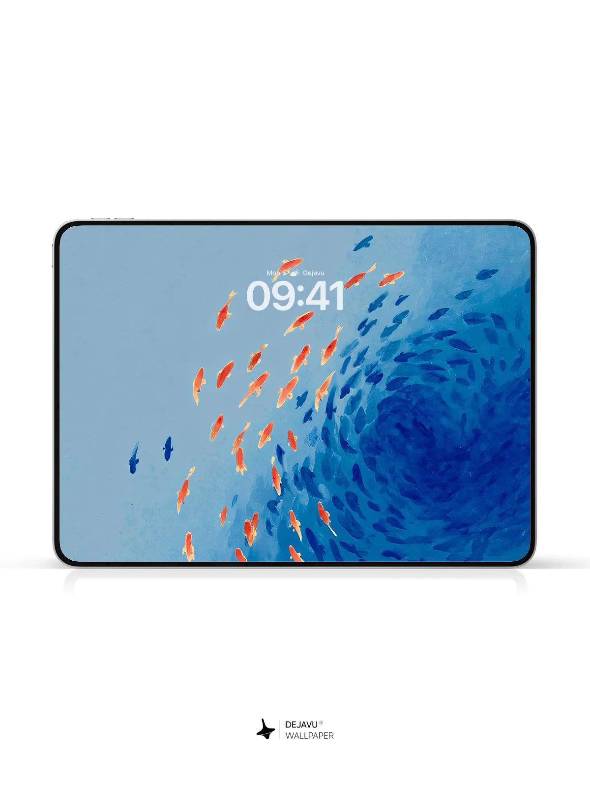 Orange and Blue Fish School Wallpaper 4K for Mobile Background