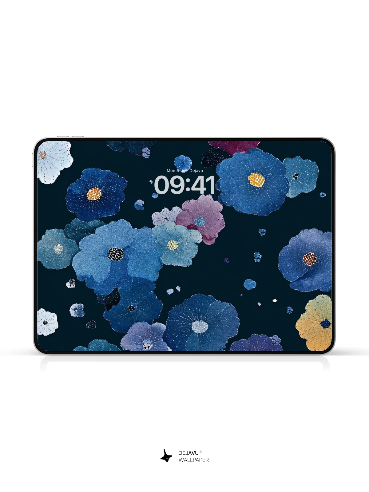 Blue Floral Wallpaper 4K for iPhone Lock Screen
