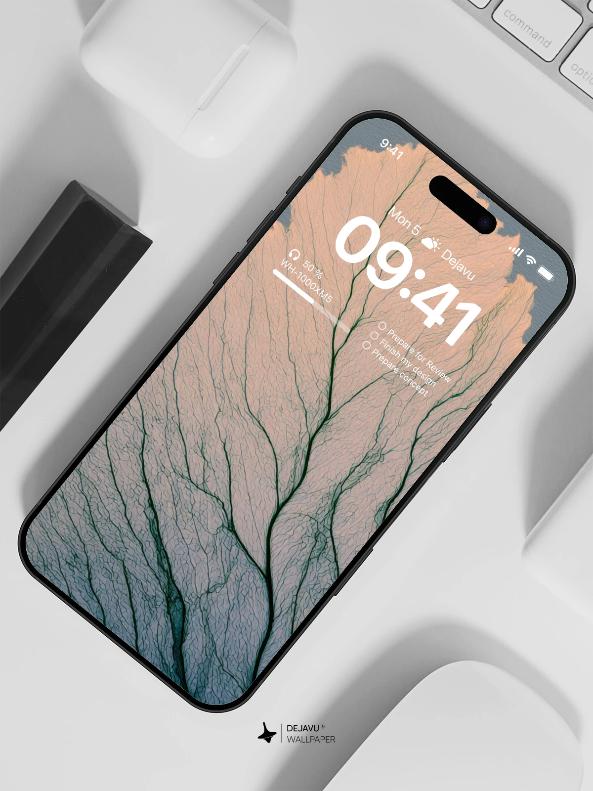 Leaf Vein Abstract Wallpaper 4K for iPhone Lock Screen