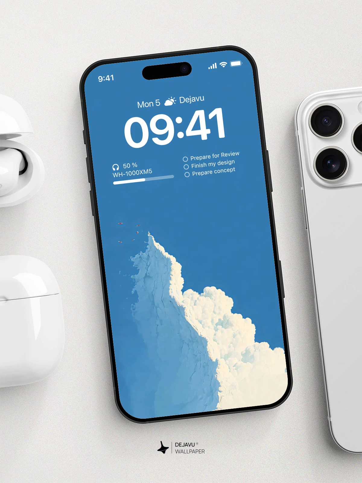 Blue Sky Cloud Wallpaper 4K for iPhone Lock Screen