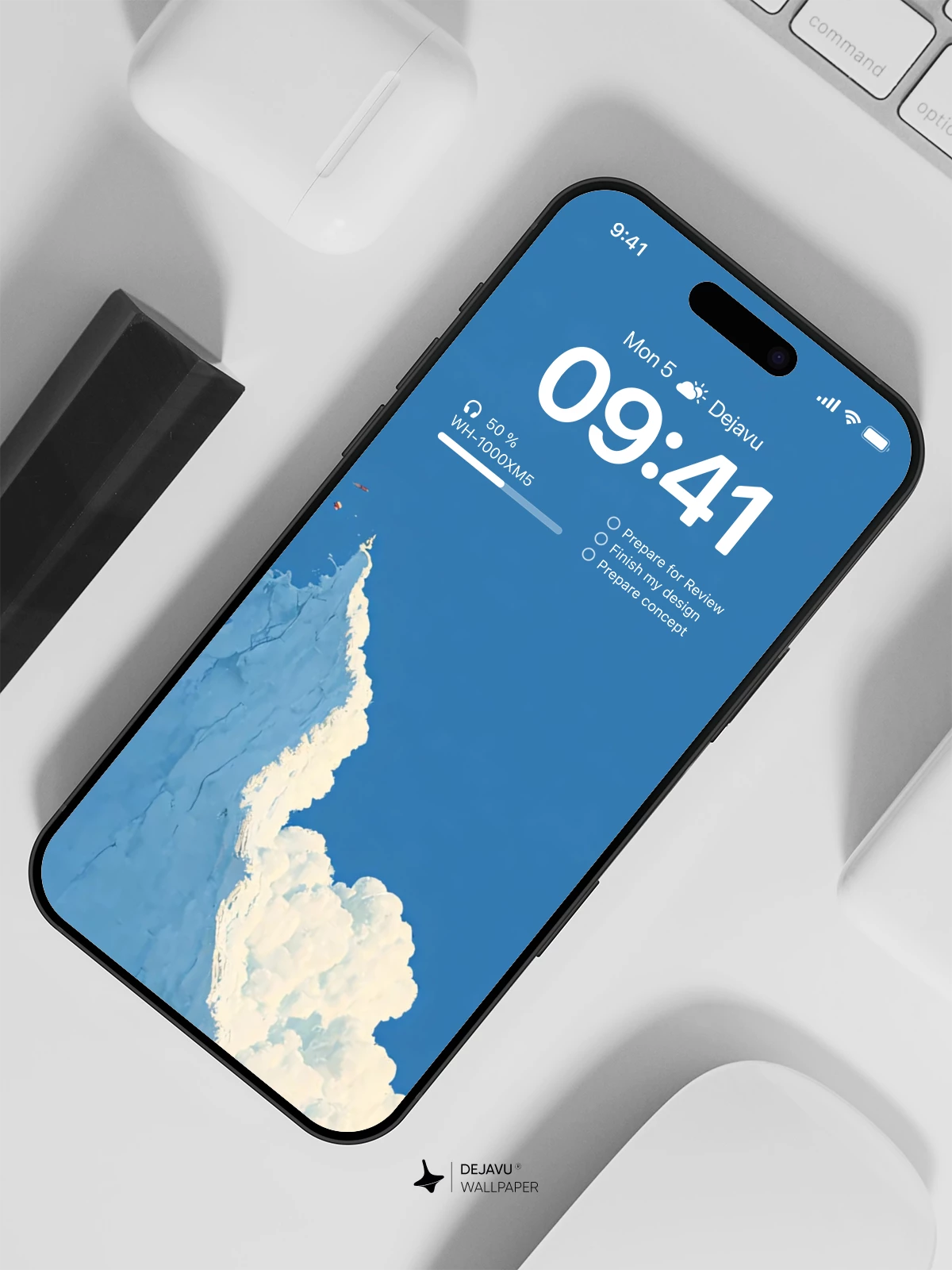 Blue Sky Cloud Wallpaper 4K for iPhone Lock Screen
