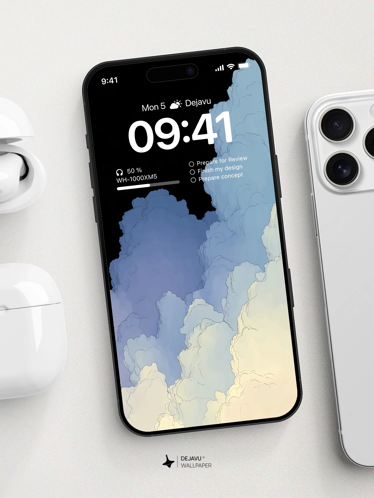 Blue Clouds Wallpaper 4K for iPhone Lock Screen