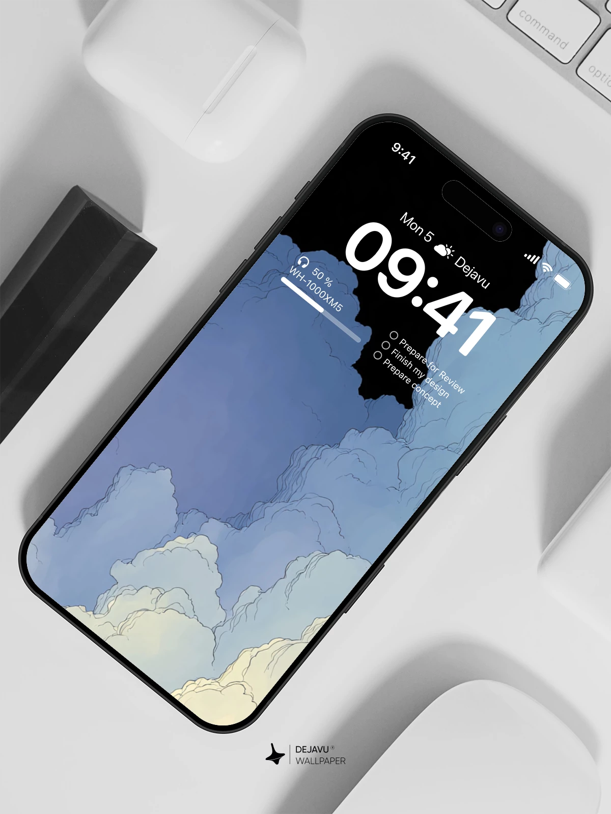 Blue Clouds Wallpaper 4K for iPhone Lock Screen