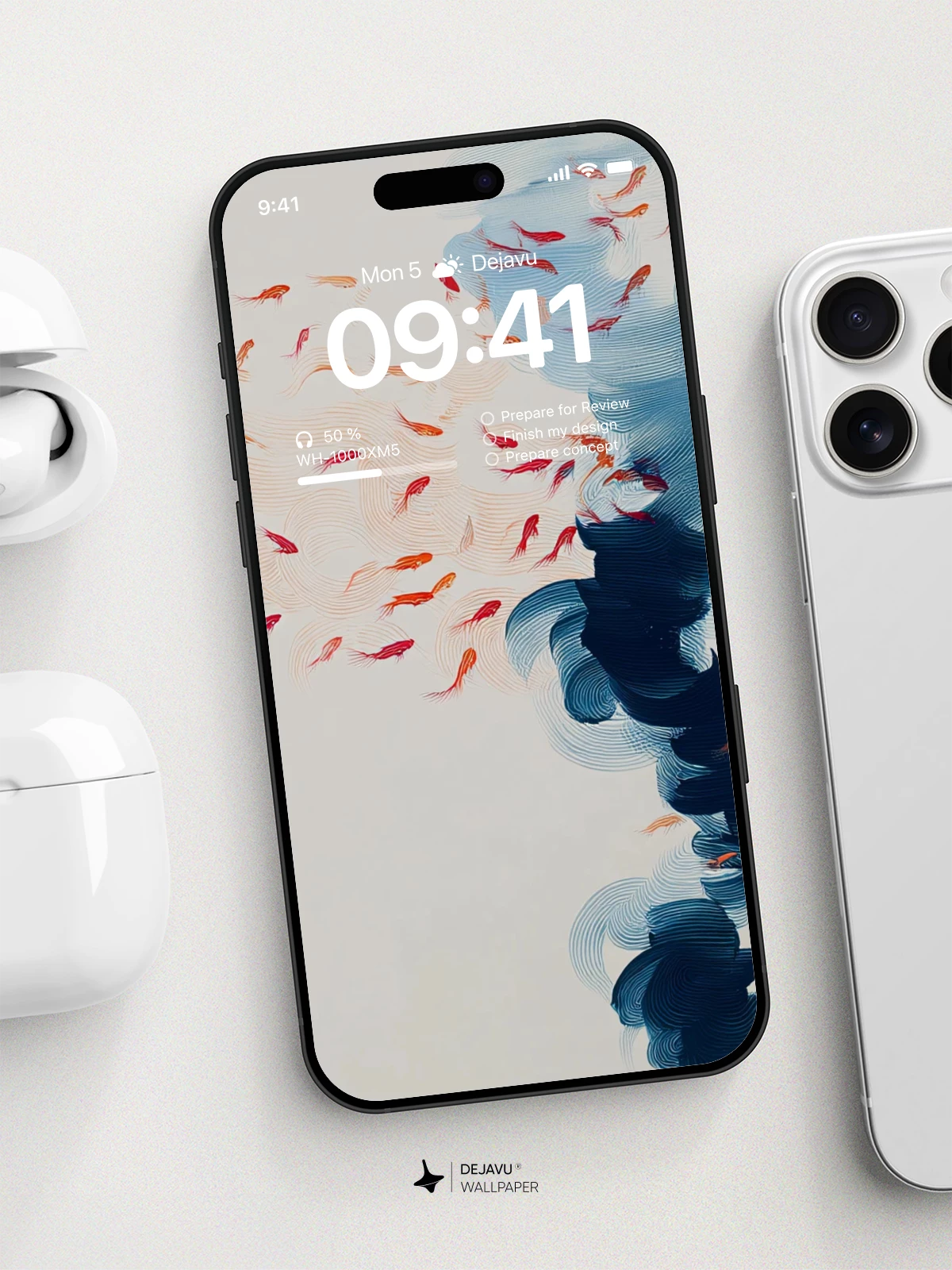 Abstract Fish Swarm Wallpaper 4K for iPhone Lock Screen
