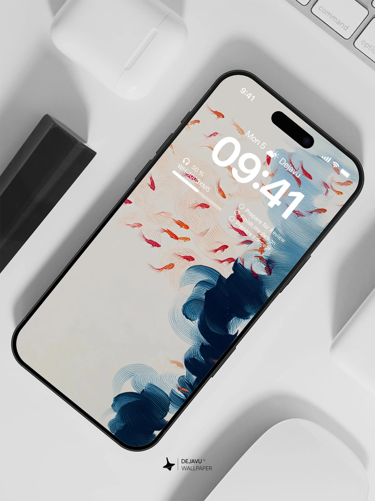 Abstract Fish Swarm Wallpaper 4K for iPhone Lock Screen
