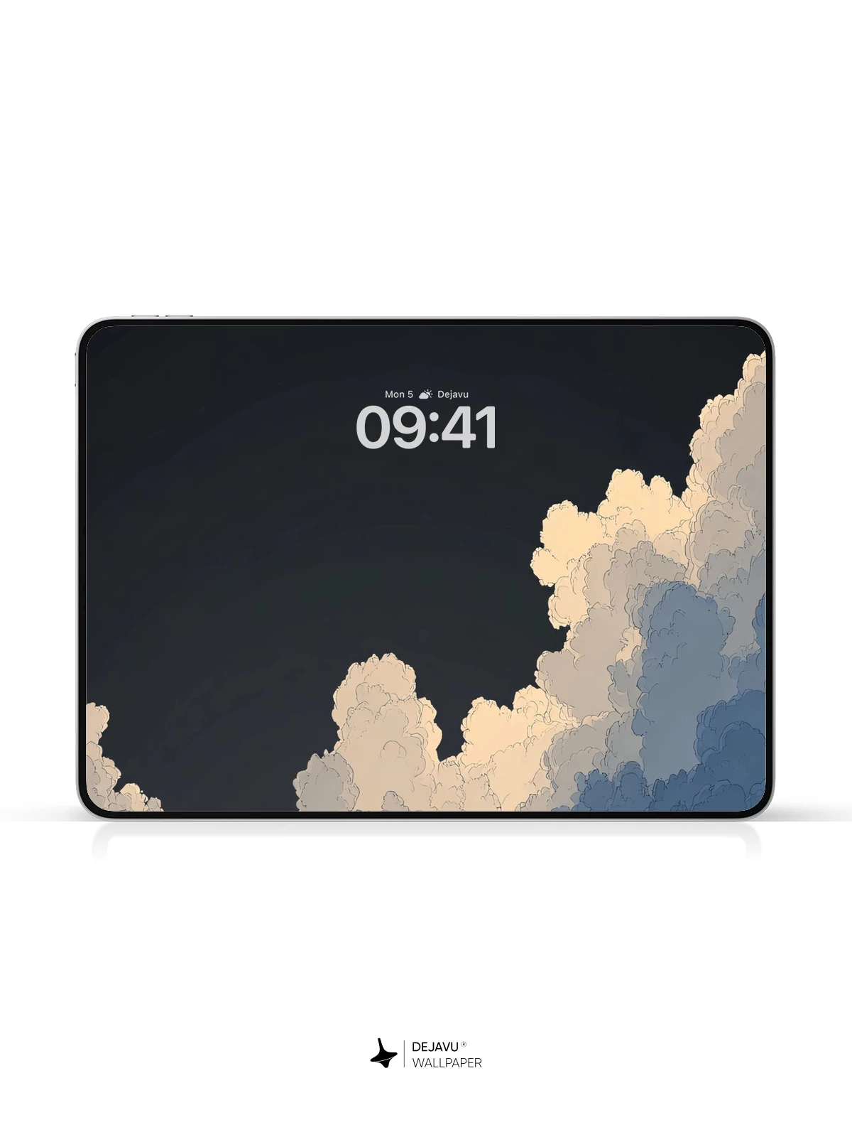 Dark Blue Clouds Wallpaper 4K for iPhone Lock Screen