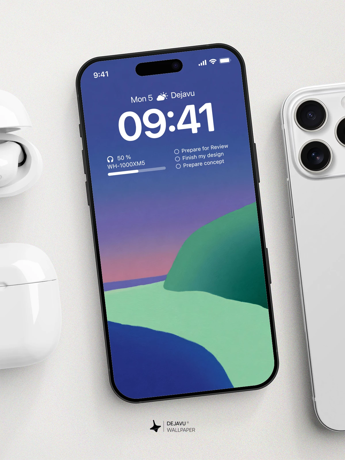 Gradient Landscape Wallpaper 4K for iPhone Lock Screen