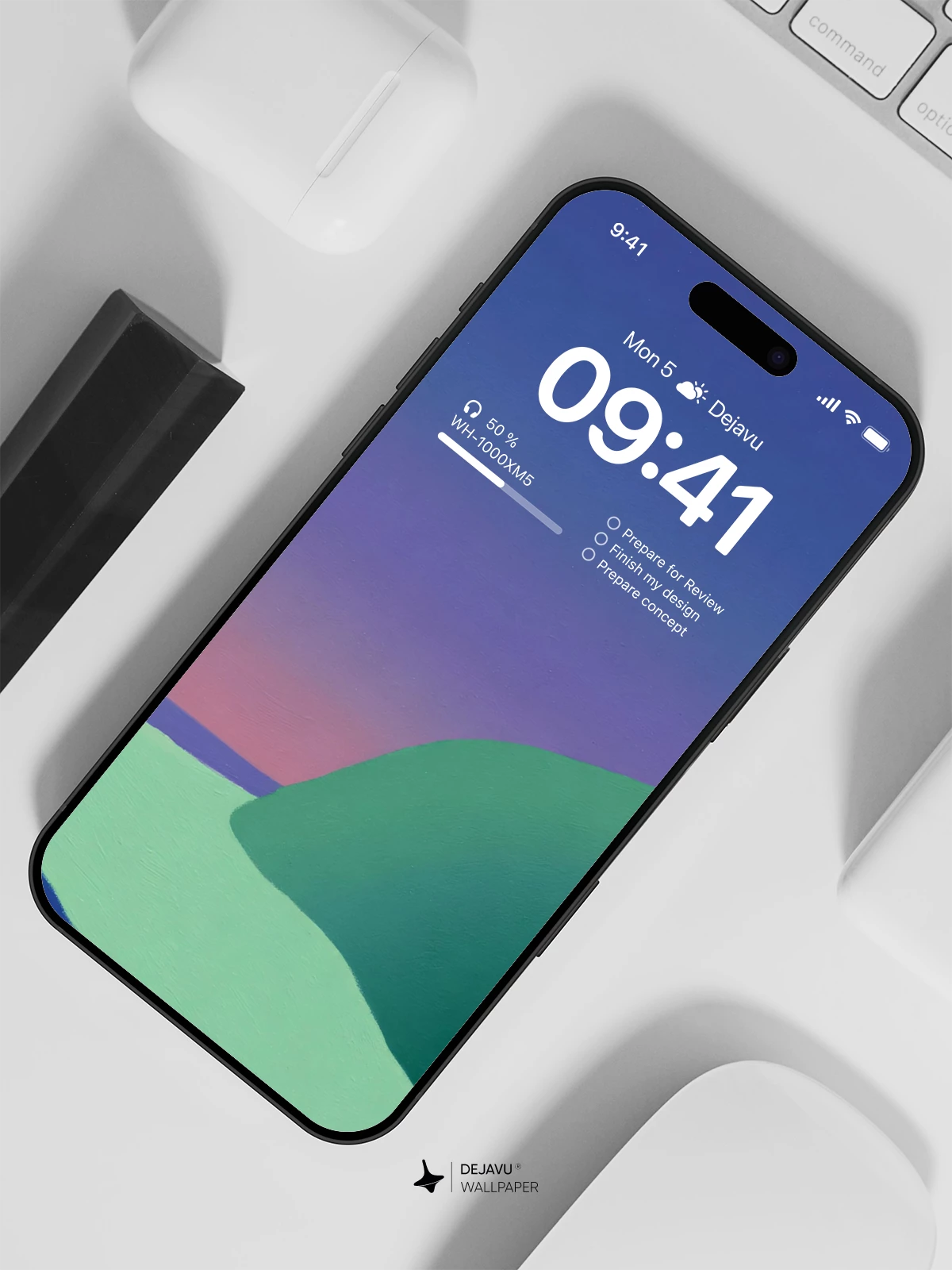 Gradient Landscape Wallpaper 4K for iPhone Lock Screen