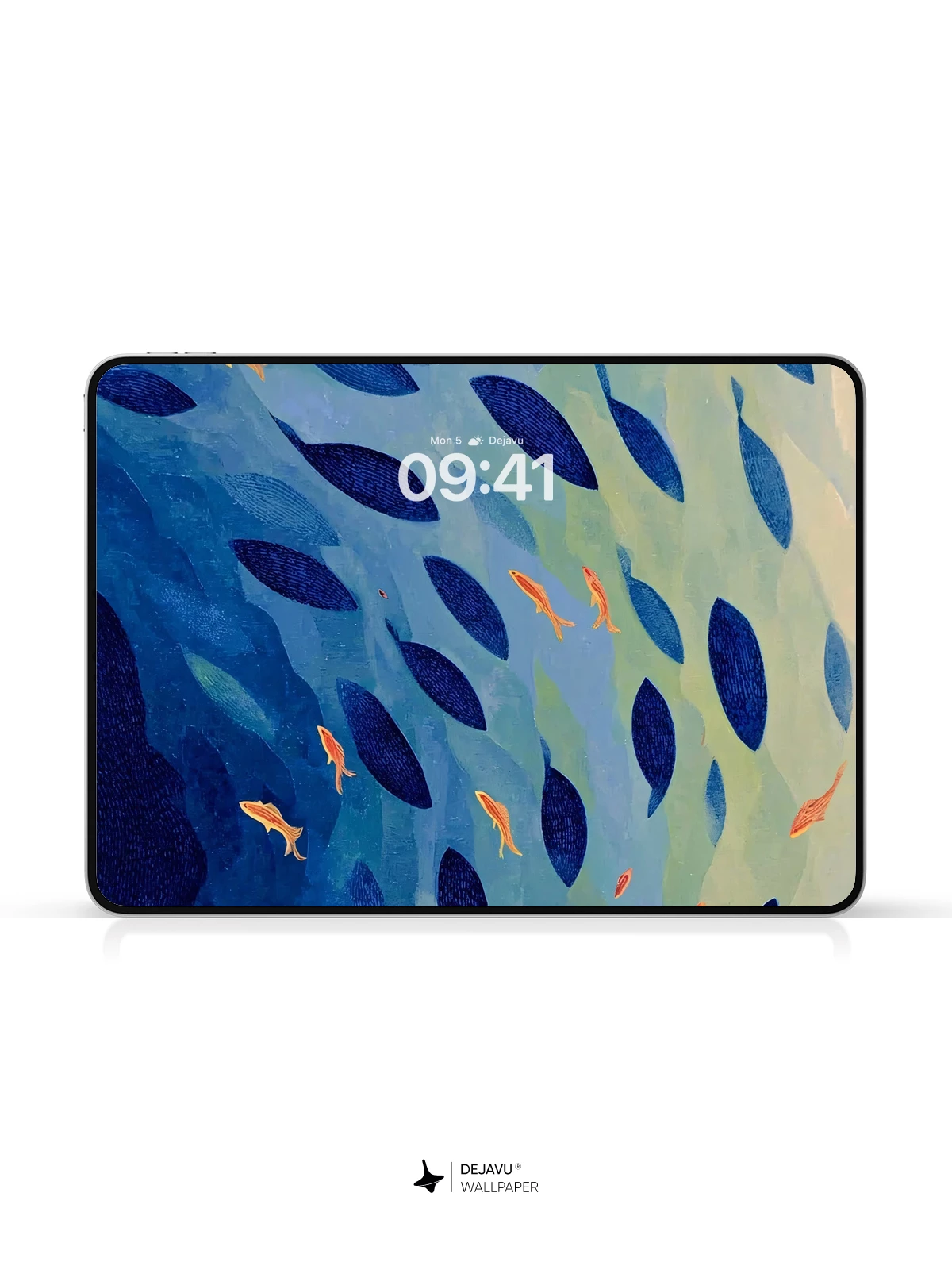 Blue and Orange Fish School Wallpaper 4K for Mobile Background