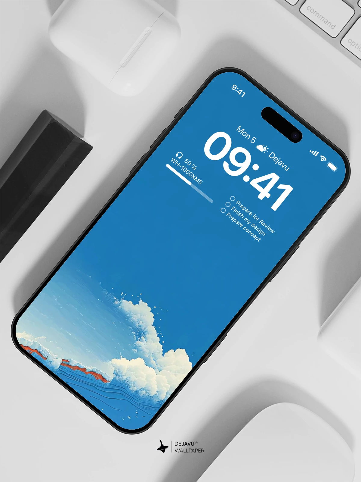 Minimal Cloud Wallpaper 4K for iPhone Lock Screen