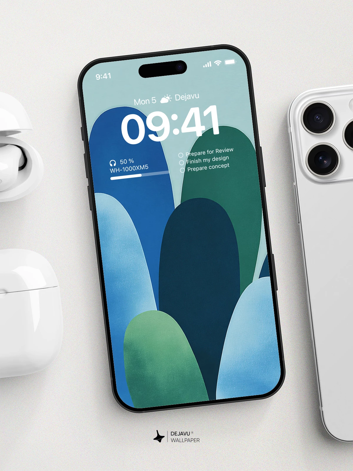 Blue and Green Abstract Wallpaper 4K for iPhone Lock Screen