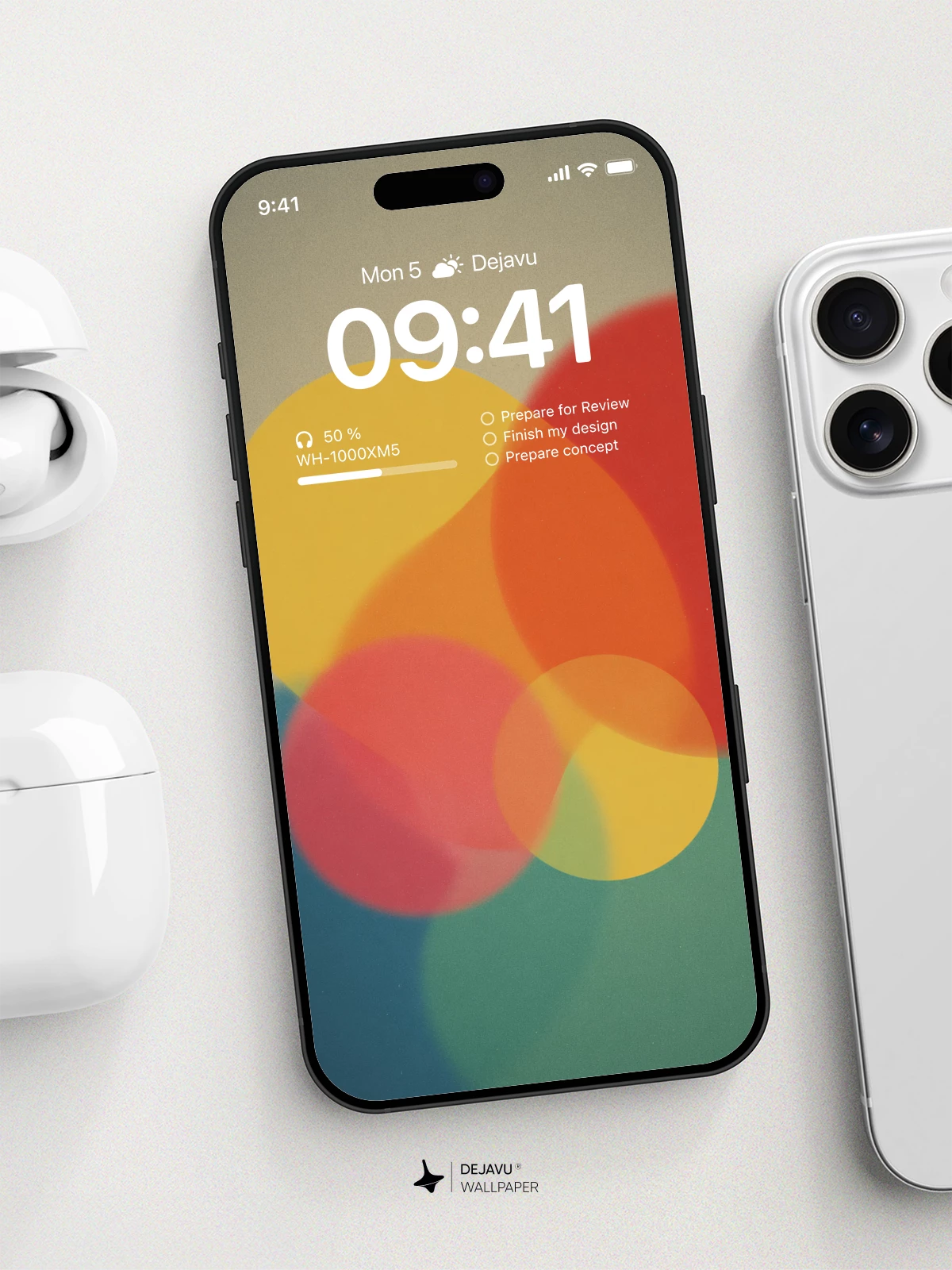 Abstract Colorful Circles Wallpaper 4K for iPhone Lock Screen