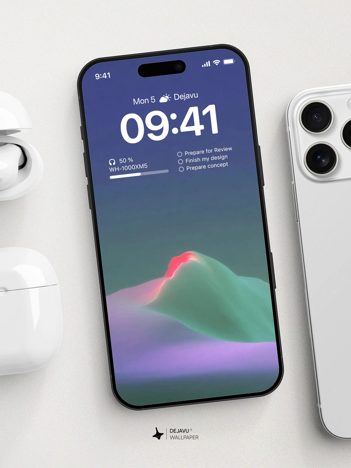 Abstract Gradient Hill Wallpaper 4K for iPhone Lock Screen