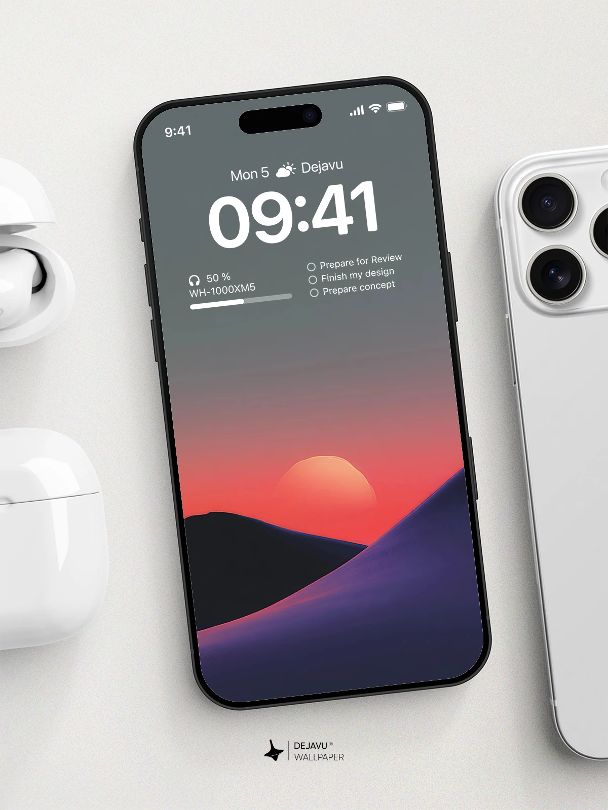 Sunset Silhouette Wallpaper 4K for iPhone Lock Screen