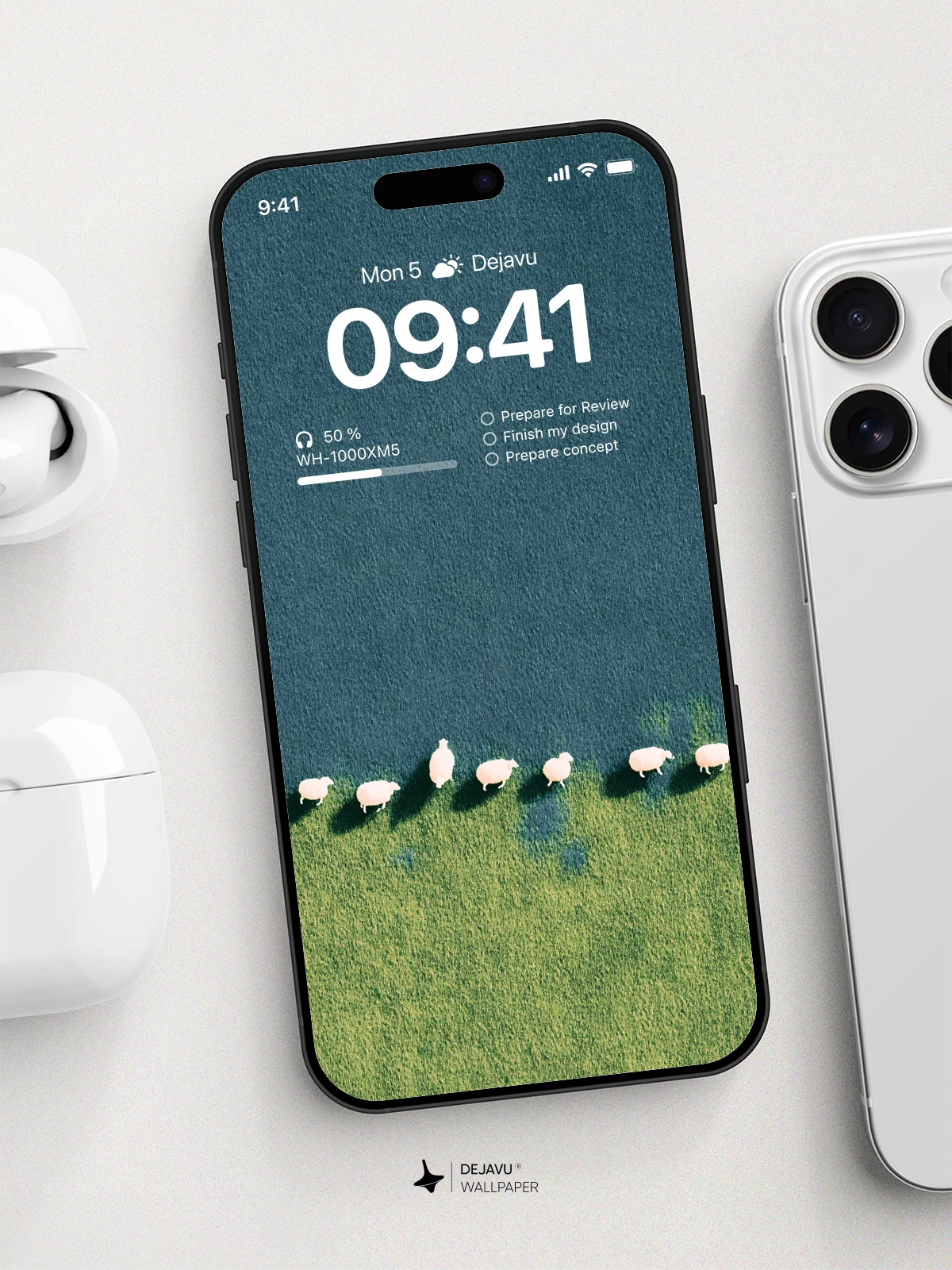 Sheep in Field Wallpaper 4K for iPhone Lock Screen
