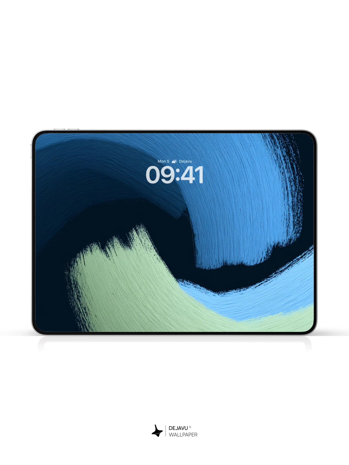 Abstract Blue and Green Wave Wallpaper 4K for iPhone Lock Screen