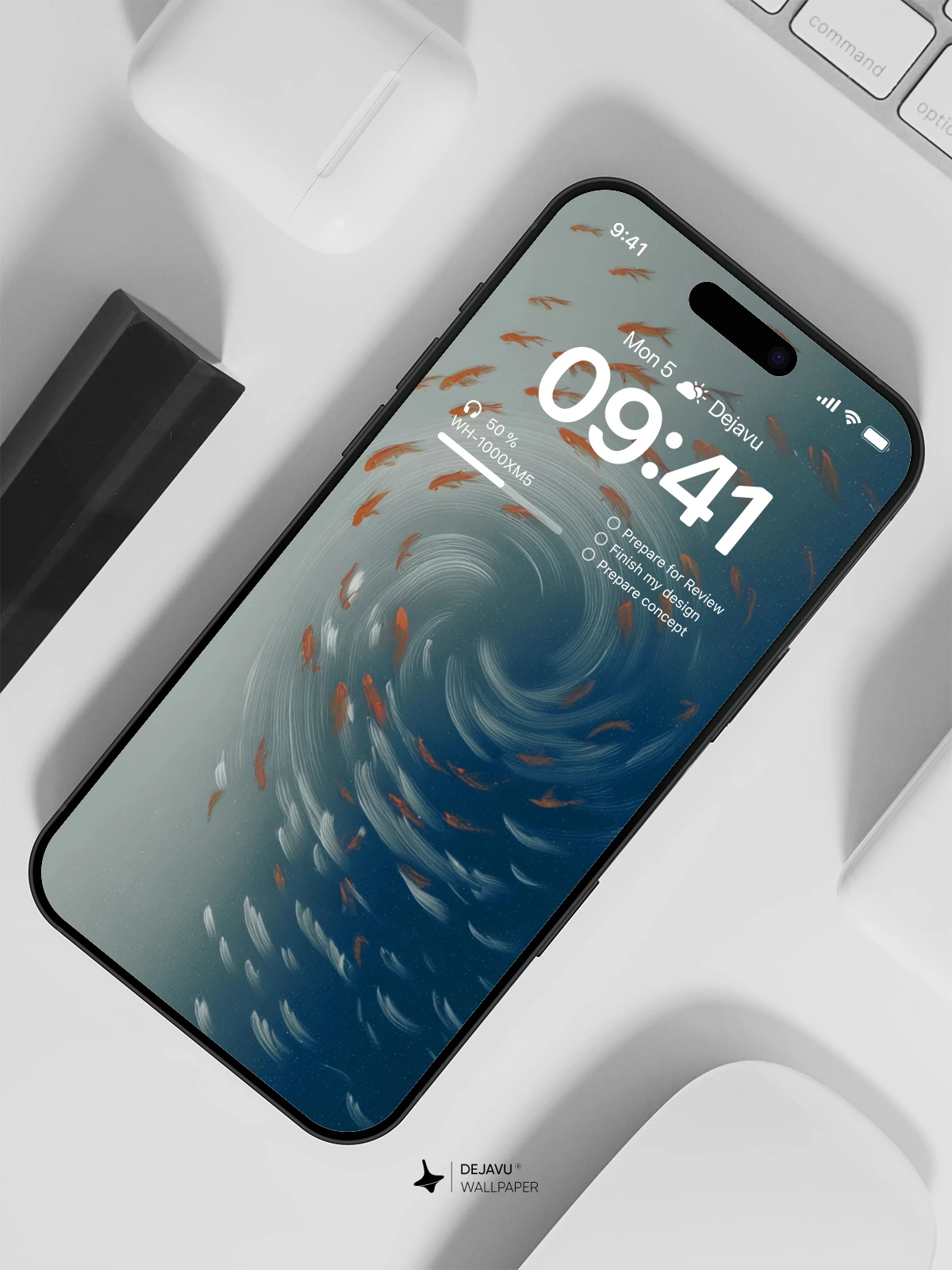 Whirlpool Fish Wallpaper 4K for iPhone Lock Screen