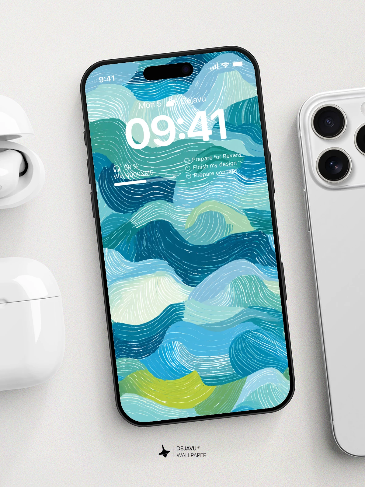 Blue Wave Wallpaper 4K for iPhone Lock Screen