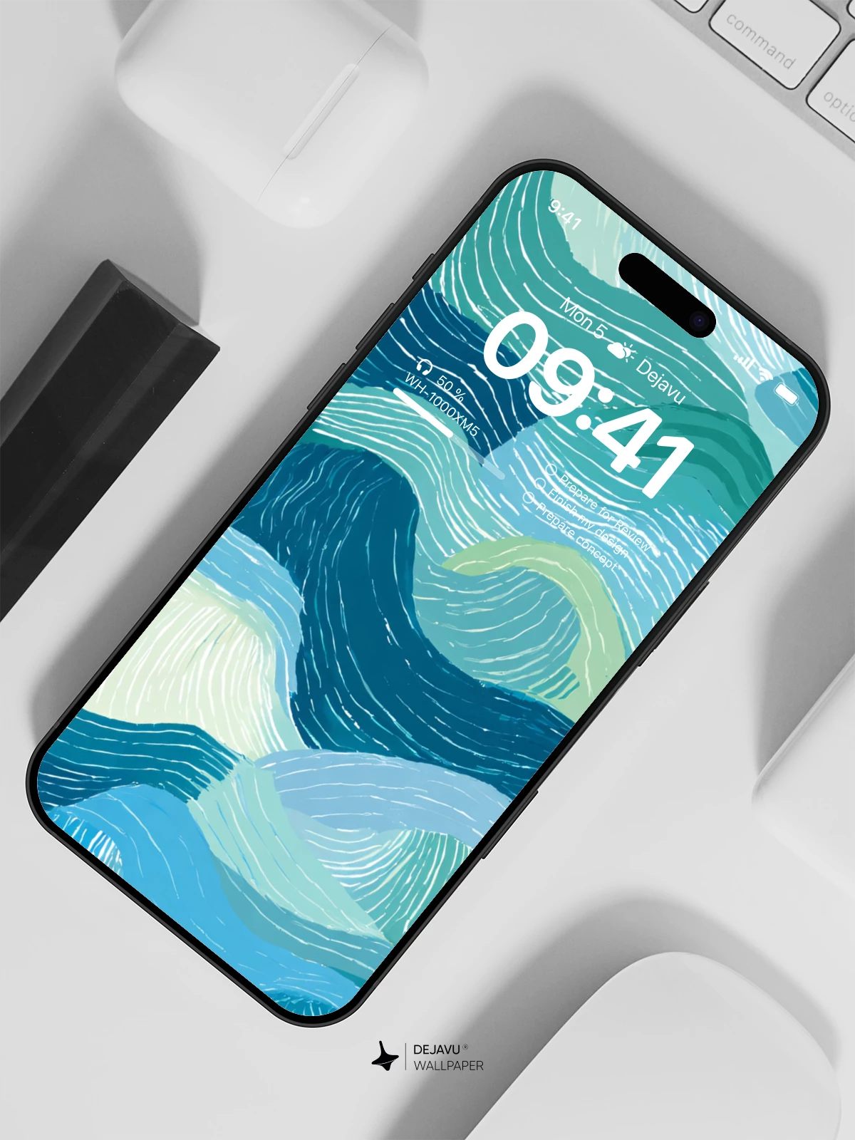 Blue Wave Wallpaper 4K for iPhone Lock Screen