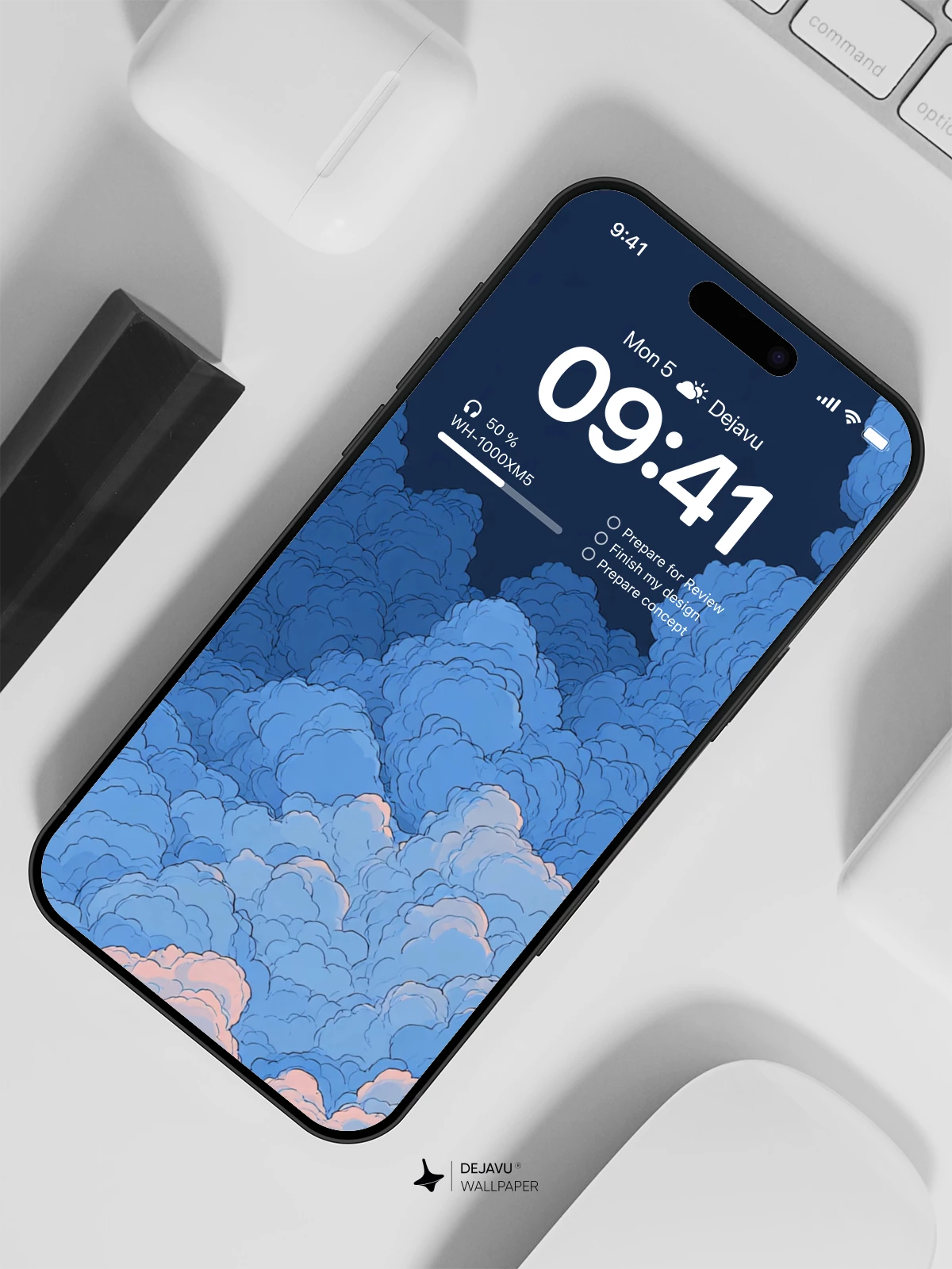Blue Clouds Wallpaper 4K for iPhone Lock Screen