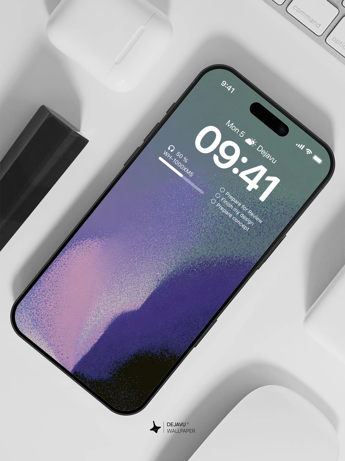 Gradient Purple Abstract Wallpaper 4K for iPhone Lock Screen