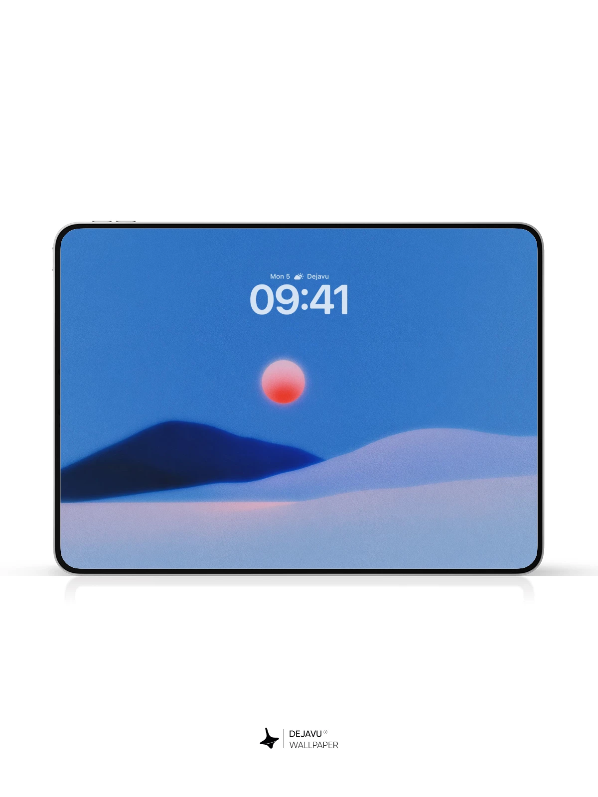 Minimalist Sunset Mountain Wallpaper 4K for iPhone Lock Screen