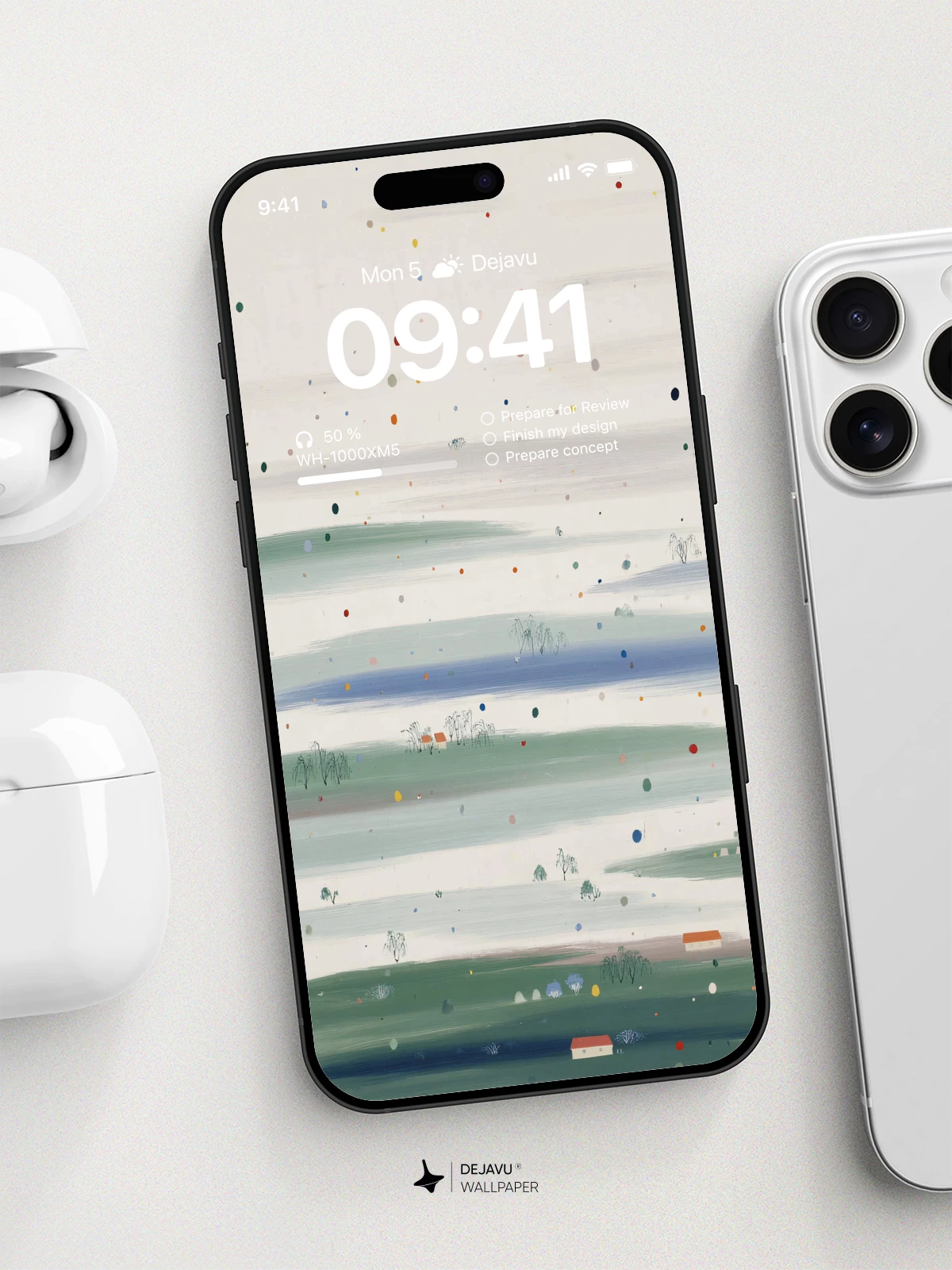 Minimal Abstract Landscape Wallpaper 4K for iPhone Lock Screen