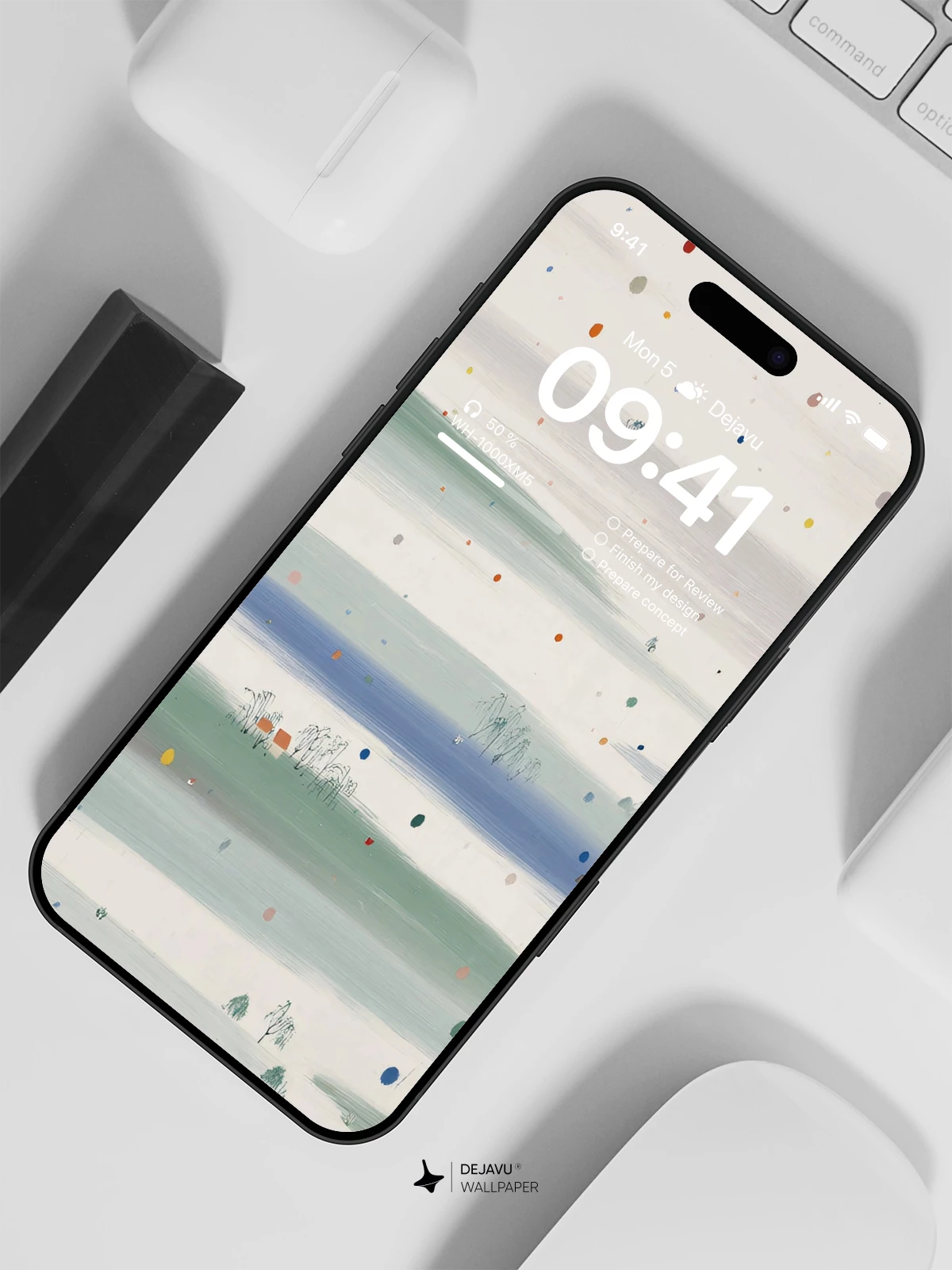 Minimal Abstract Landscape Wallpaper 4K for iPhone Lock Screen