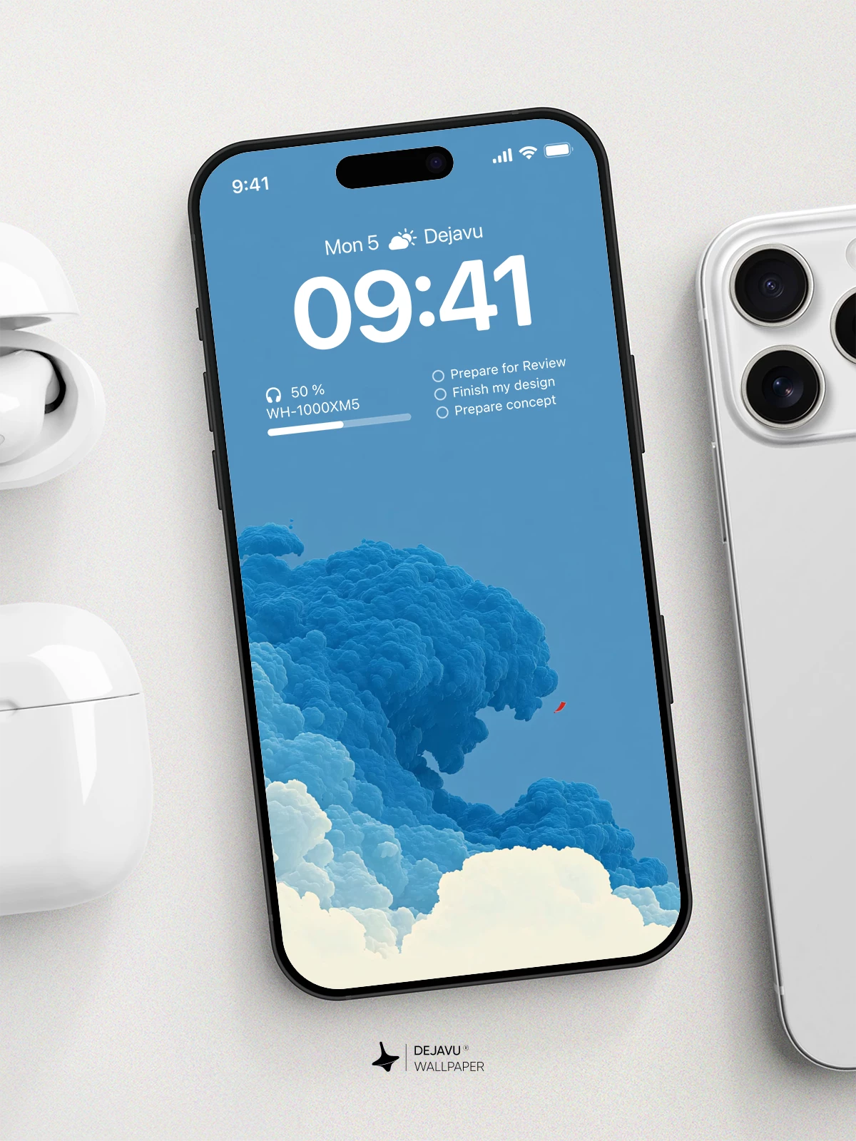 Blue Cloud Wallpaper 4K for iPhone Lock Screen