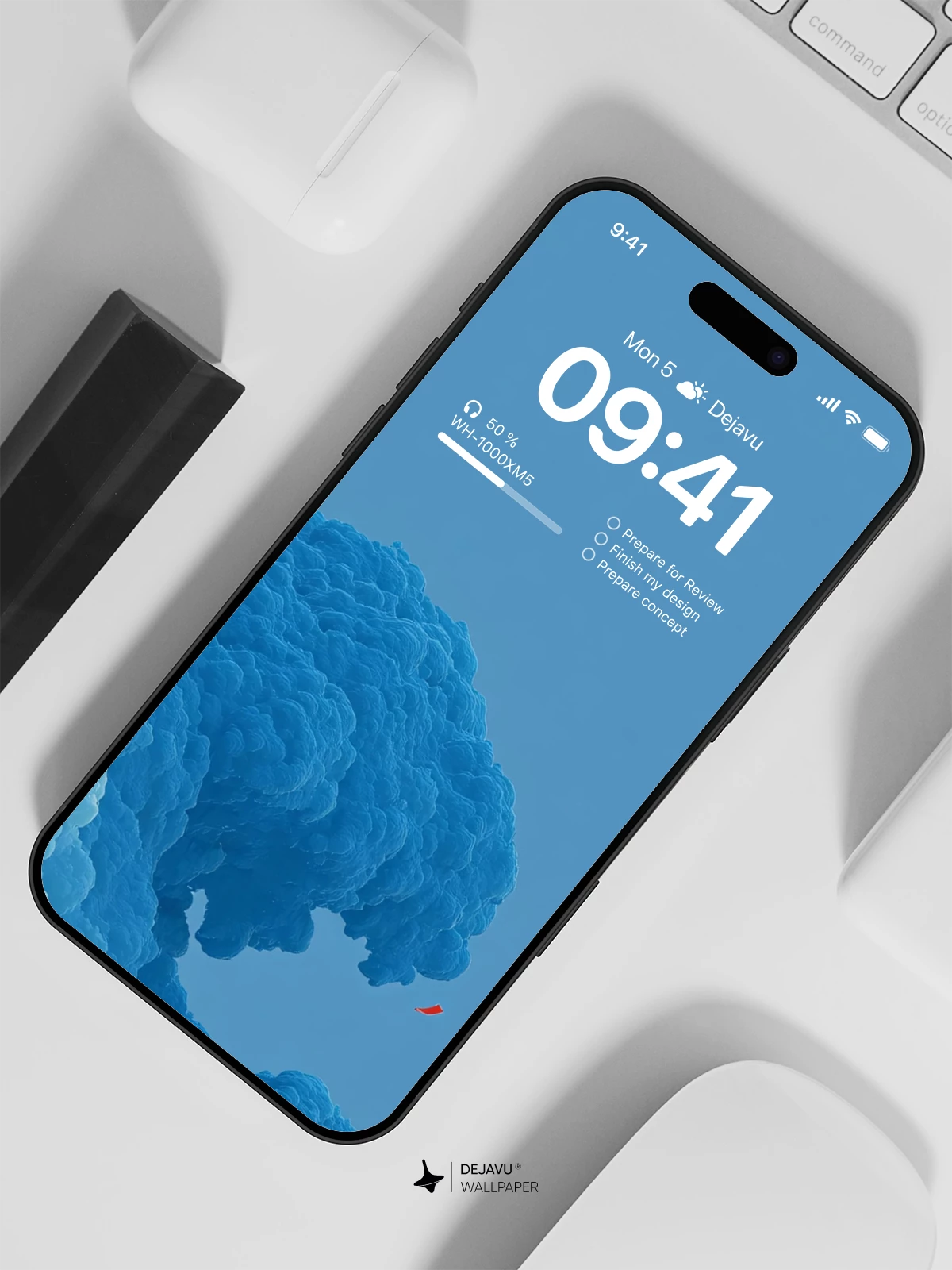 Blue Cloud Wallpaper 4K for iPhone Lock Screen