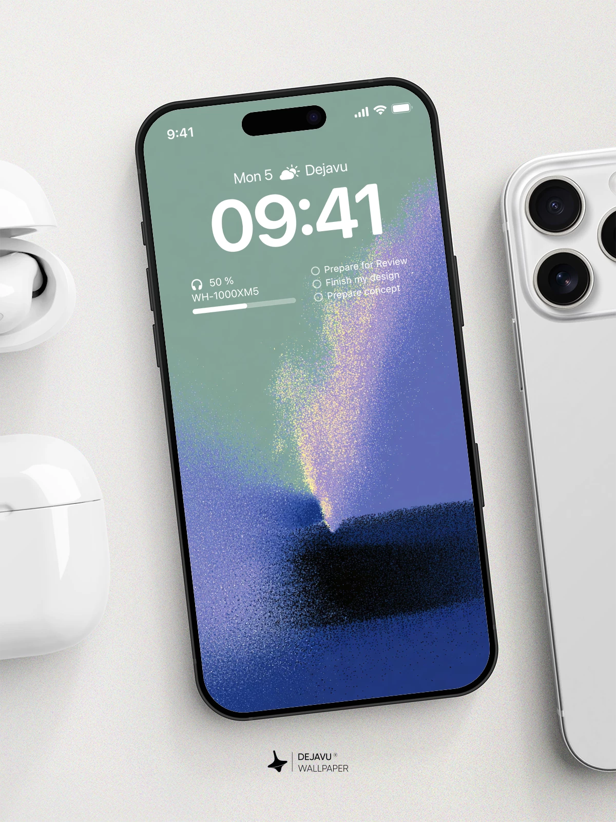 Gradient Particle Wallpaper 4K for iPhone Lock Screen