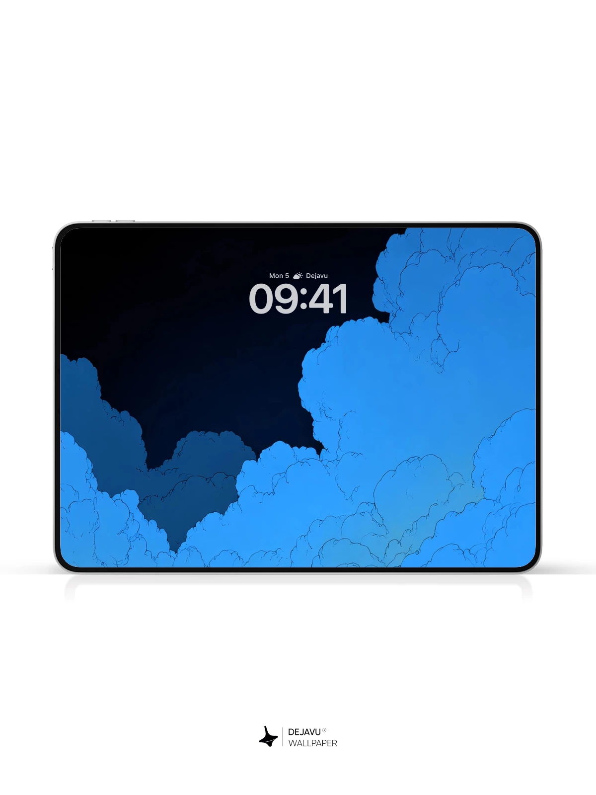 Blue and Orange Gradient Cloud Wallpaper 4K for iPhone Lock Screen