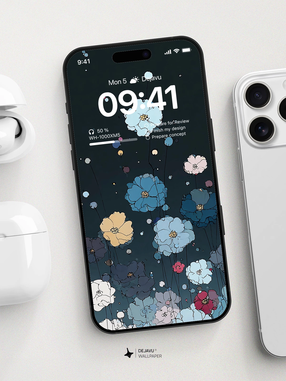 Abstract Flowers Wallpaper 4K for iPhone Lock Screen