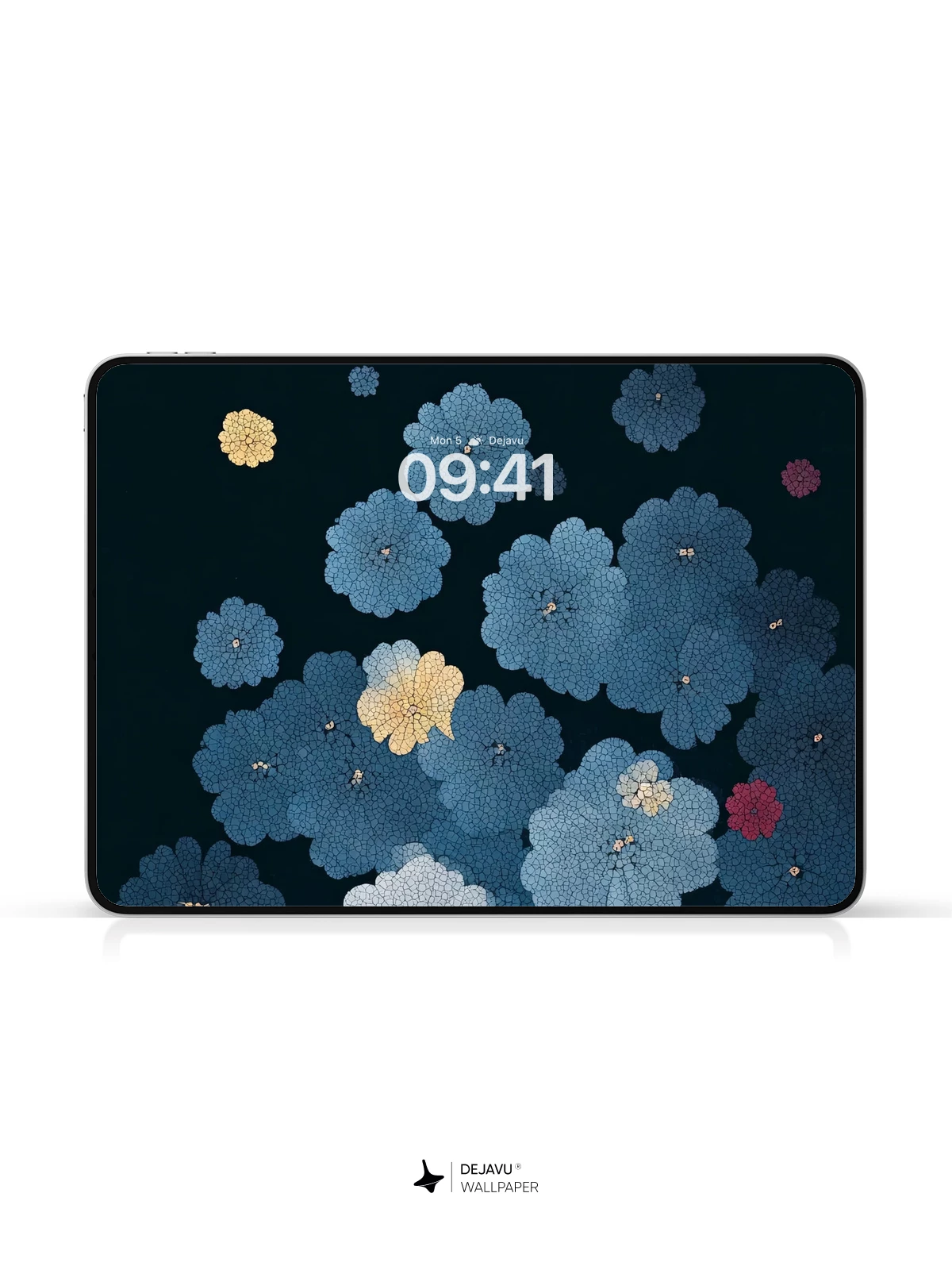 Blue Floral Wallpaper 4K for iPhone Lock Screen