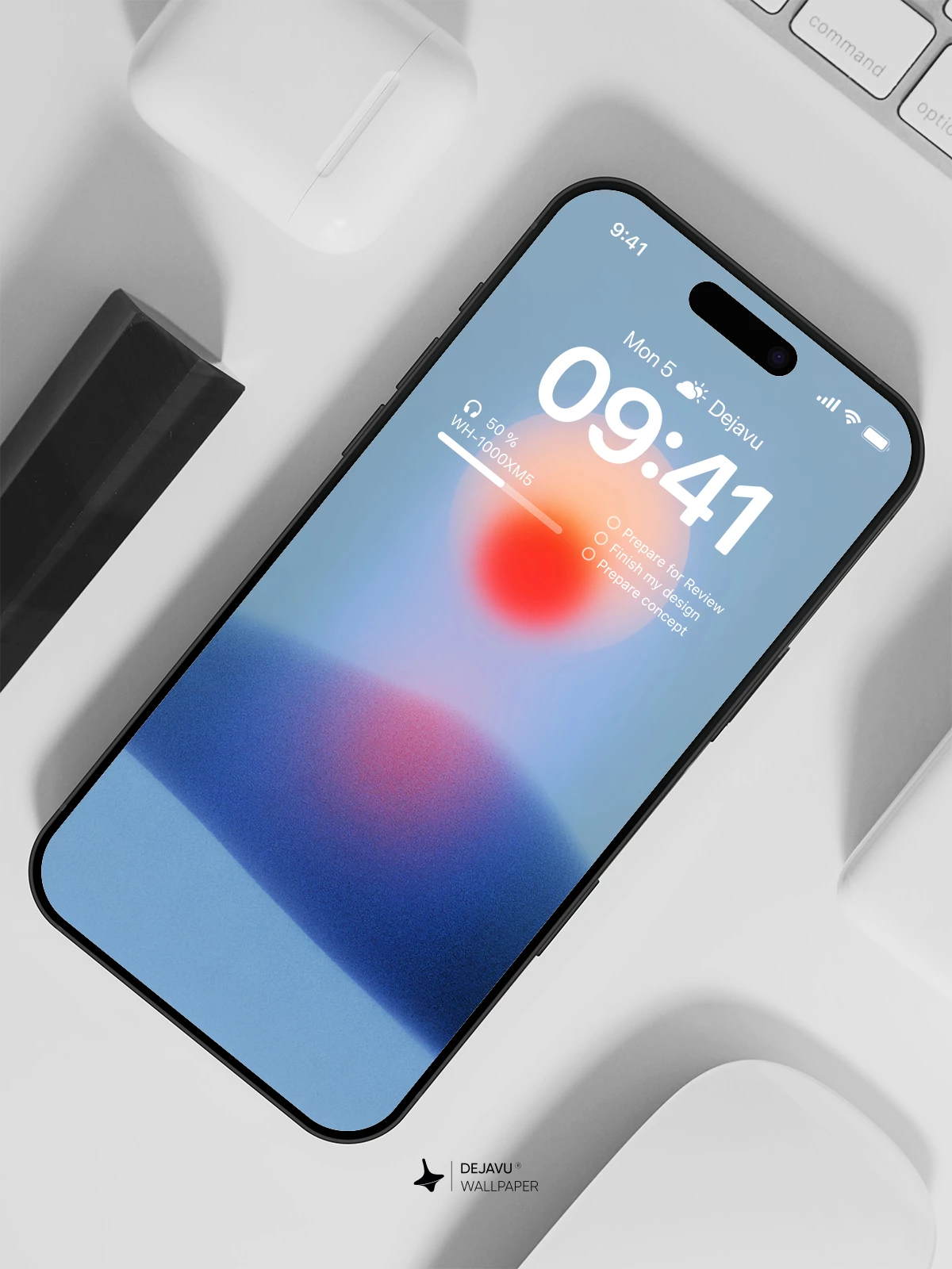 Abstract Red Sun Wallpaper 4K for iPhone Lock Screen
