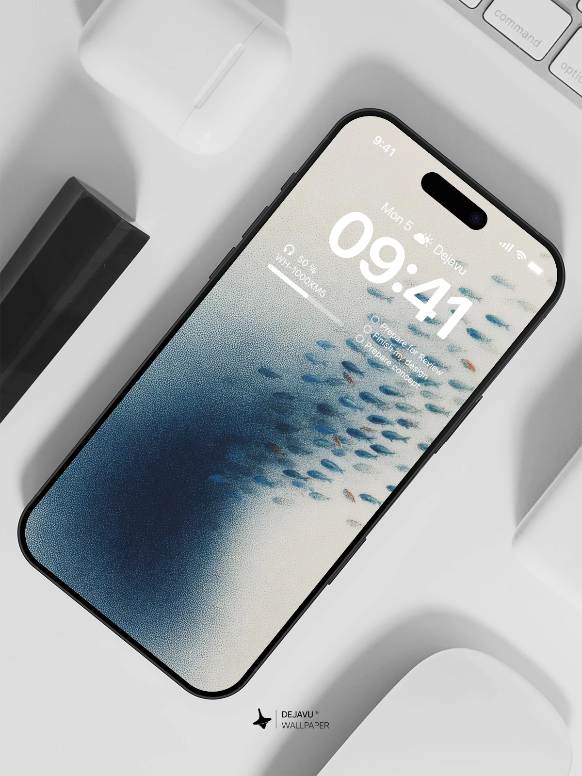 Abstract Fish Swarm Wallpaper 4K for iPhone Lock Screen