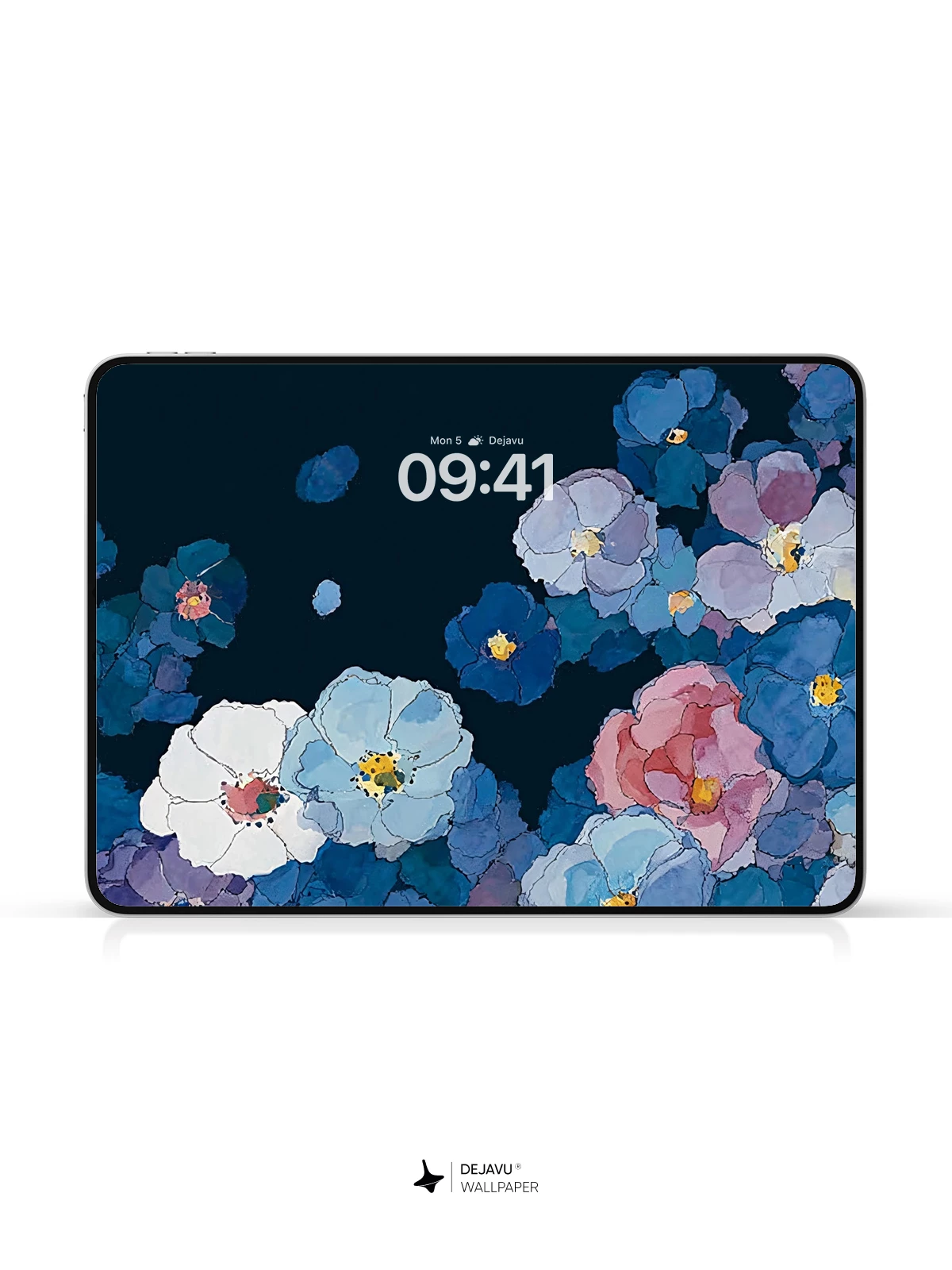 Blue Floral Wallpaper 4K for iPhone Lock Screen