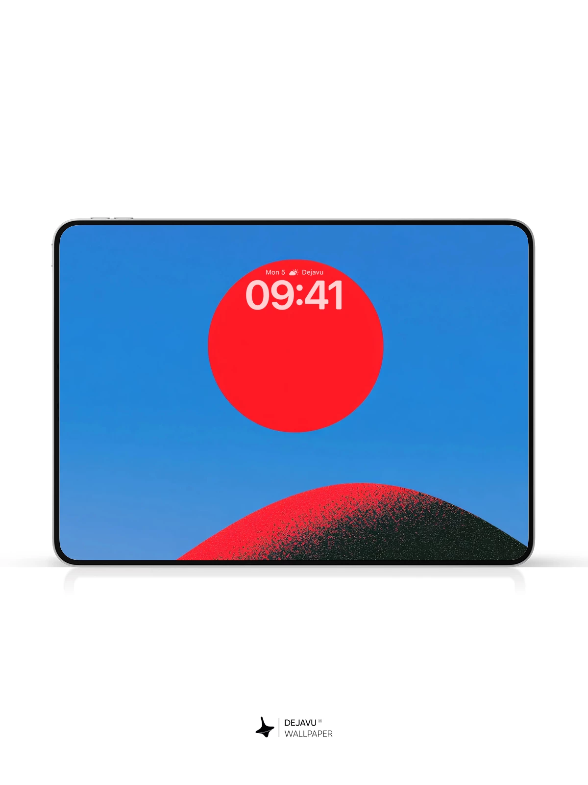 Minimal Red Sun Wallpaper 4K for iPhone Lock Screen