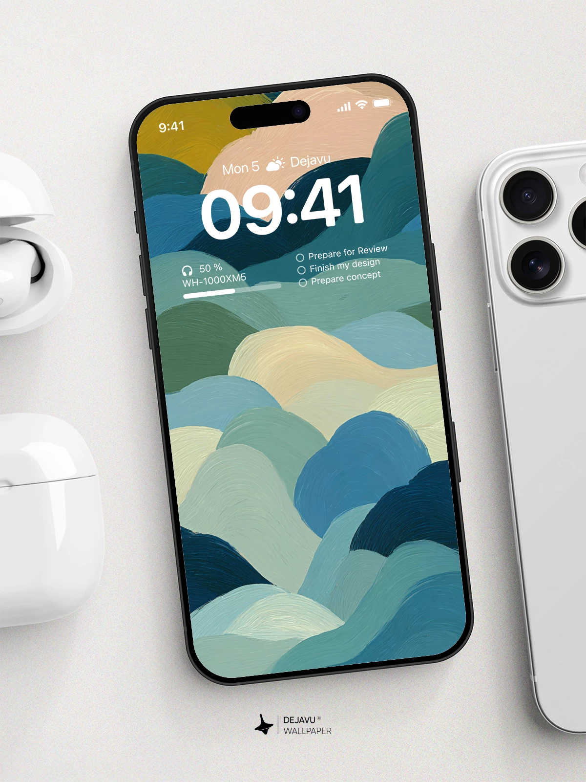 Abstract Pastel Wave Wallpaper 4K for iPhone Lock Screen
