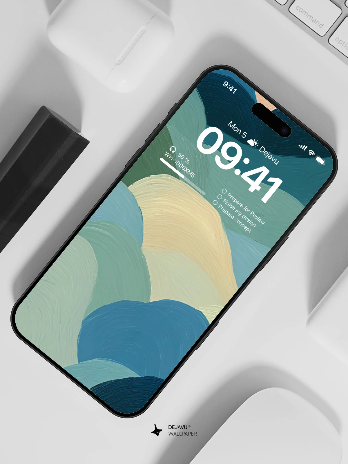 Abstract Pastel Wave Wallpaper 4K for iPhone Lock Screen